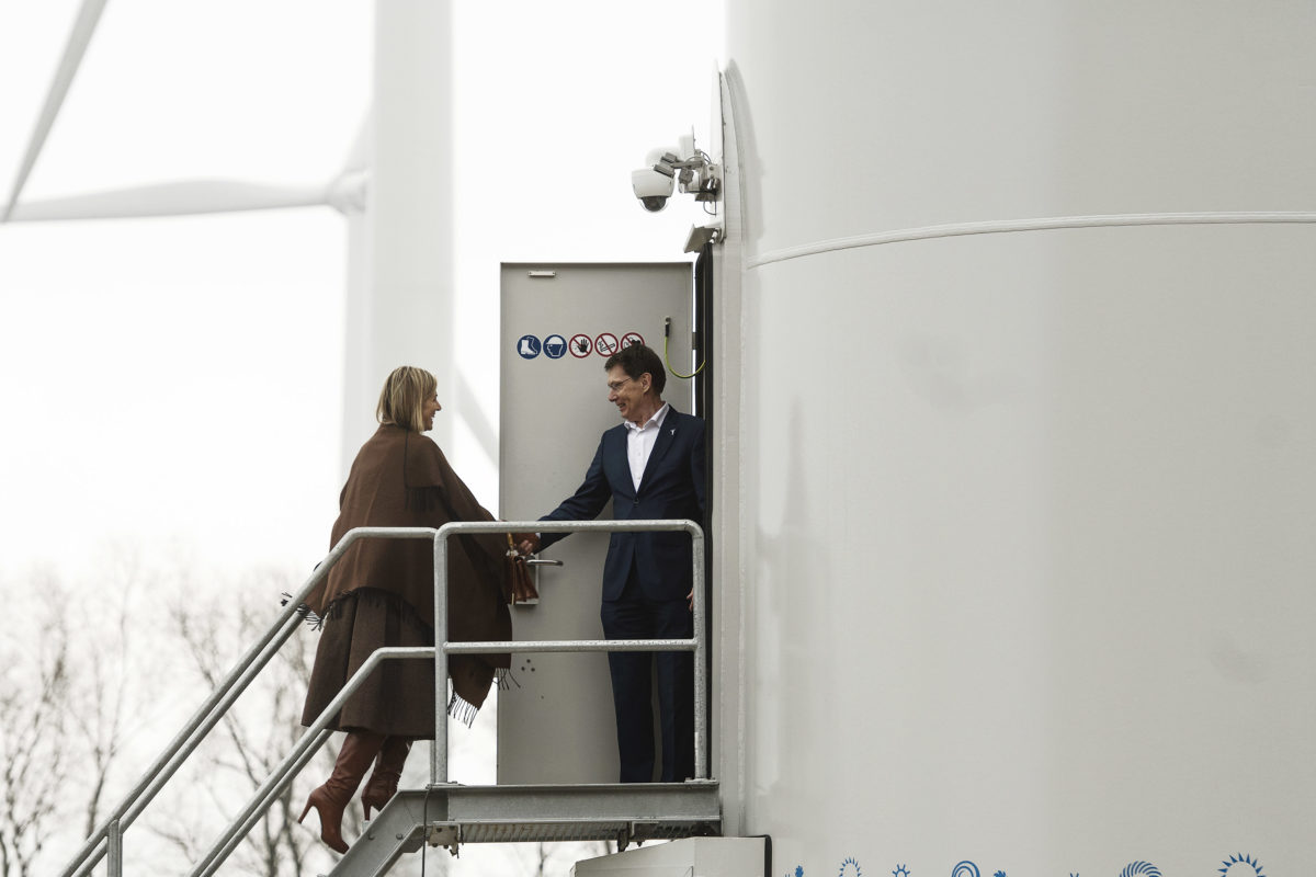 Koningin Máxima bezoekt Windpark Nijmegen-Betuwe